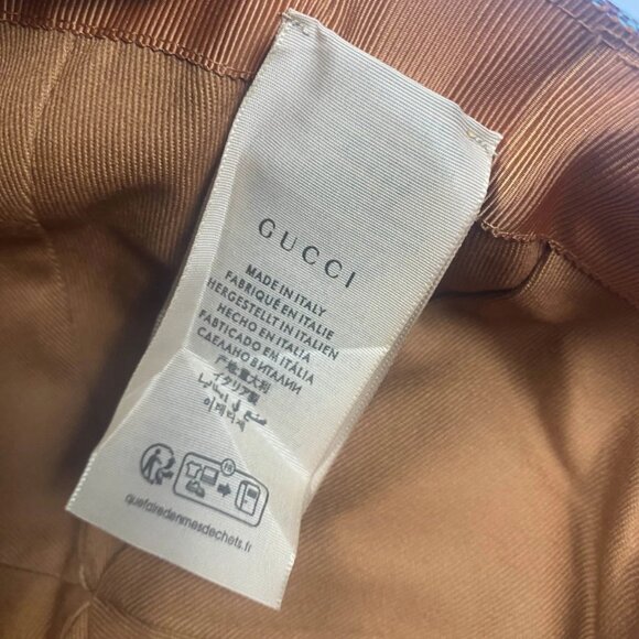 Gucci Green and Brown Monogram Hat - Picture 7 of 8